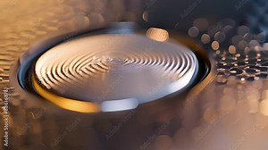 A closeup of the fingerprint scanner on a smart door lock capturing the shiny surface and ridged texture. The precision and security of this feature can be felt through the image. Stock Video