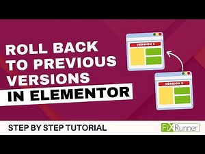 How To Rollback To Previous Version In Elementor