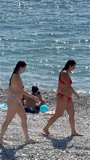 Nice France: Stunning Beach Vibes with Locals Enjoying the Sun