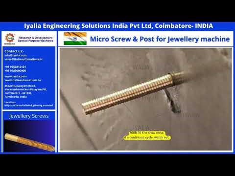 Gold Micro Screw and Post threading | ID and OD threading SPM machine