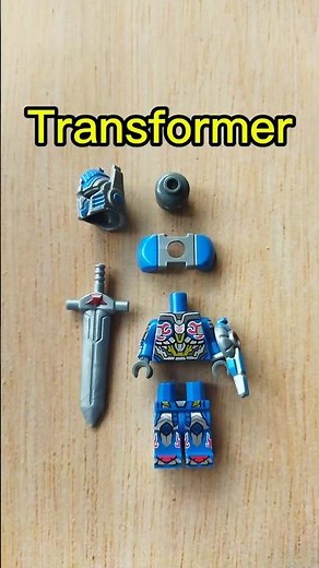 Built transformer minifigure | optimus prime | unofficial lego #lego