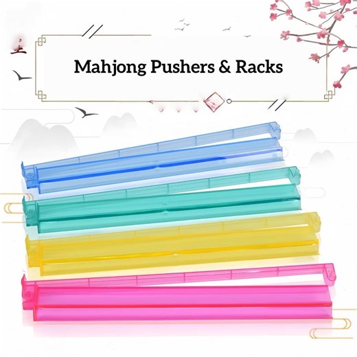 Mahjong Pushers and Racks Set, Clear & Colored Options, Mahjong Table Game Accessories for Players - Etsy