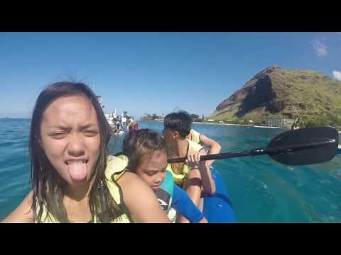 Girl poops in ocean at Hawaii
