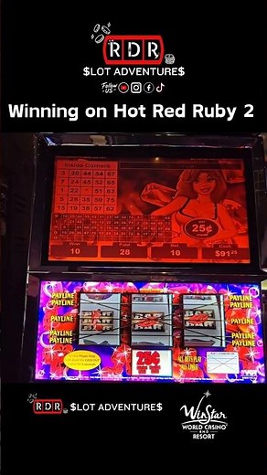 Winning on Hot Red Ruby 2- RED SCREENS