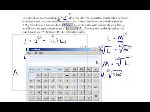Mass-Luminosity Relationship Equation