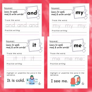 First 25 Primary Words for Beginning Readers and Writers - Etsy Canada