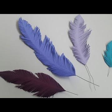 How to make easy paper feathers| easy decor ideas| simple arts|