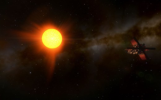 星际航行你有兴趣吗？（Space Engine中驾驶飞船最通俗易懂的教程3，驾驶飞船进行星际航行并泊入目标星球环绕轨道）