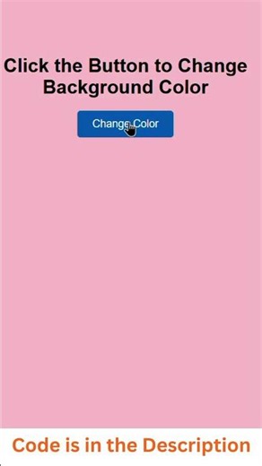 Change Color by clicking a button Using HTML #shorts #html #css