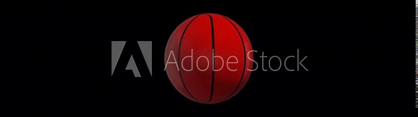 3D Basketball Transition. Transparent Background. Ball Transition. 4K