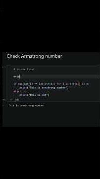 Python Interview Question: Armstrong Number Solved 2 Ways in 1 minute !