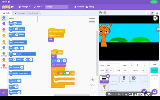 How to make sprunki in scratch in part 8 fixing the animations and sounds