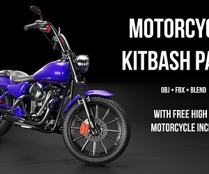 ArtStation - Hard surface Motorcycle KitBash parts | Resources