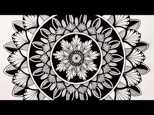 How to draw a mandala step by setp || MANDALA ART for beginners || HOW TO: Make the SIMPLE MANDALA
