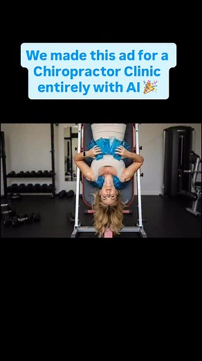 Created this ad for a Chiropractor using AI! We created the spokesmodel, and then were able to also insert the specific machinery into the video together as well. So cool! You can insert specific products, clothing, locations, storefronts, interiors of stores, etc VERY DETAILED exactly the way you want to which is awesome all without ever having to get in front of the camera. We actually never even met the client. An agency asked us to create it for them. So little touch points, no stress for th
