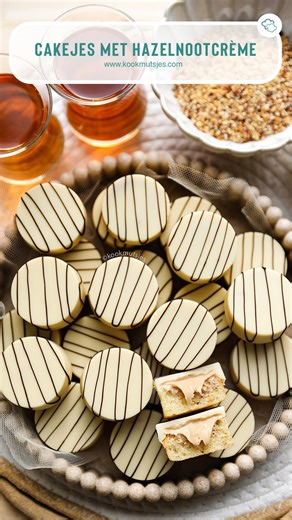 Cakejes met hazelnootcrème zacht en chocolade