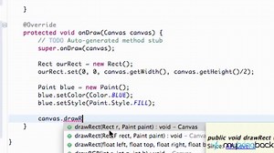 Learn Android Tutorial 1.26 - Drawing Rectangles on a Canvas