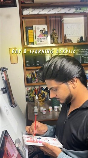 Day 2 of learning acrylic painting | #acrylic painting#learning #day2