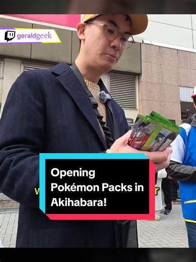 Opening 10 packs of Pokémon in the middle of Akihabara! After opening quite a few TCG cards, Pokémon seems to have the wildest swings overall, do you have the same experience?