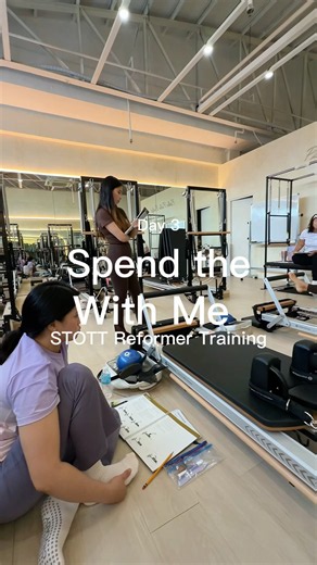 This is Day 3 of my STOTT Intensive Reformer Training #pilates