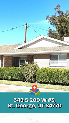 🏡 FOR SALE | Updated Downtown St. George Home 💰 Price: $329,000 📍 Address: 345 S 200 W #3, St. George, UT 84770 ✨ Property Features: • 2 Bedrooms / 2 Bathrooms • 1,135 Sq Ft – All on One Level • Recently Updated with Fresh Paint, New Flooring & Fixtures • Open-Concept Great Room with Split Floor Plan • 1-Car Garage 1 Reserved Parking Spot • Prime Downtown Location — Close to Main Street, Shopping, University & Parks This charming, move-in-ready home offers the perfect combination of comfort, 