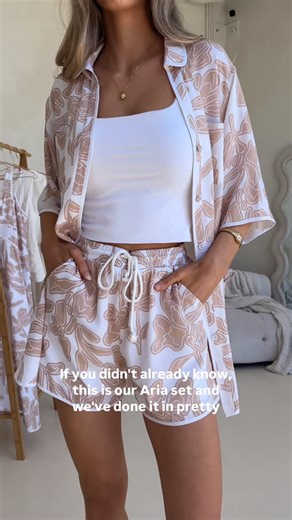 MYLK THE LABEL on Instagram: "Aria Set - Bask Print ✨ The set that makes getting dressed way too easy - wear it together for a full look, or split it up and rotate it on repeat. Shop the Aria set now ✨"