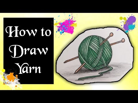 How to Draw Yarn Easily || Yarn Easy Drawing || ‪@KalakritArtStudio‬