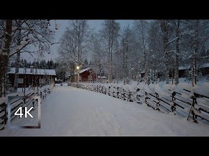 Christmas walk from forest to town center | Northern Sweden