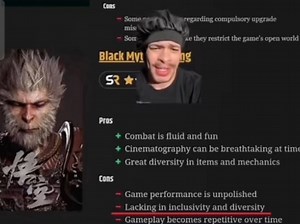 国外主播吐槽星球大战法外狂徒和黑神话悟空评分不公平！星球大战新游戏就是坨屎！_游戏热门视频