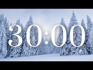30 Minute Winter Snow Timer with Relaxing Piano Music