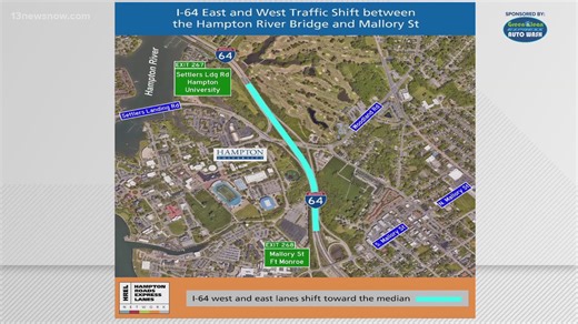 Lanes reopen on I-64 East after crash in Chesapeake