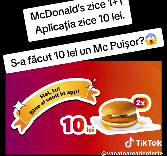 Unde s-au dus vremurile când un Mc Puișor costa 3 lei? 🤣🤣🤣#buget #oferte #blackfriday #reduceri #foryouromania