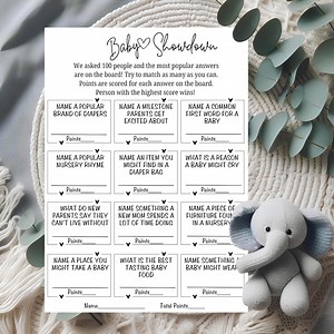 Baby Shower Showdown Game – Baby Shower Games Printable, Fun Baby Shower Game, Baby Shower Activity, Gender Neutral Editable Template - Etsy