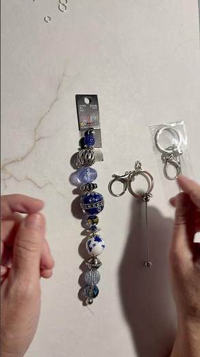 Beaded Keychain DIY#diy #beads #hobbylobby #diycrafts #amazon