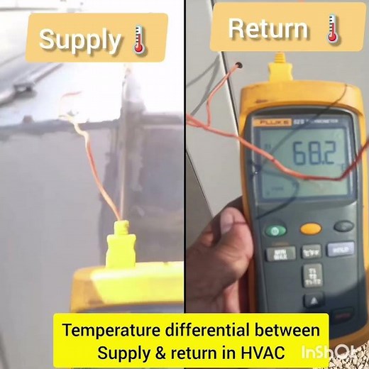 delta T or temperature🌡️ difference l temperature🌡️ difference between supply and return air #video