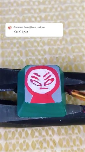 Drawing K for Kj but on the custom keyboard! #keyboard #drawing #keycaps #kj