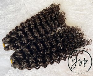 Spanish Curl Lightweight Human Crochet Hair Extensions - Natural Color - Etsy