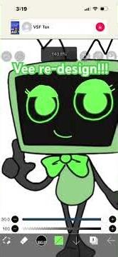 Vee re-design!!#dandysworld #vee #art #roblox #nice