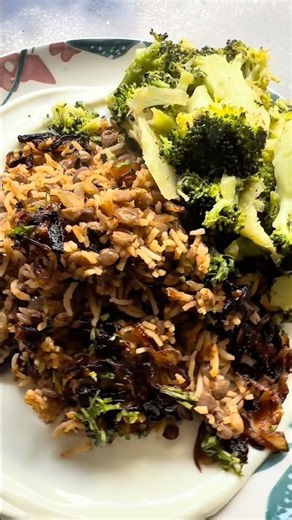 “Mujadara” a middle eastern lentil rice, comforting flavourful meal 🍛