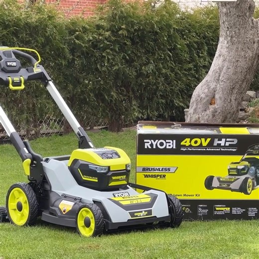 The all new 40V HP Brushless 21” AWD Self-Propelled Lawn Mower is as easy as 1-2-3.⁠ 1️⃣ Lift the handles 2️⃣ Insert batteries ⁠ 3️⃣ Push the start button⁠ ✅ Start mowing!⁠ MAXIMUM PERFORMANCE. QUIETER BY DESIGN. This Whisper Series™ mower will quietly exceed your expectations. Available NOW at https://bit.ly/3PJO9nL #RYOBINorth | RYOBI Power Tools Canada