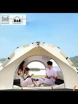 4-Person Automatic Pop-Up Tent with Fiberglass Poles