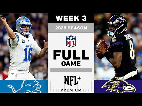 GAME OF THE WEEK!! Detroit Lions vs. Baltimore Ravens FULL ELECTRIC GAME! | NFL 2025 Season Week 3