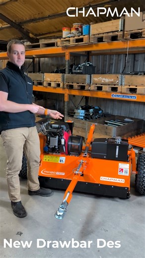 The new Flail Mower drawbar has been redesigned to improve versatility, durability, and ease of operation. The updated offset arrangement allows the drawbar to swing left or right, enabling offset mowing on either side of the towing vehicle. A hardened pivot pin increases wear resistance and service life in high-load applications. When not in use, the drawbar folds flat against the machine for compact storage and simplified transport. Contact us today for more information! #ChapmanMachinery #Mad