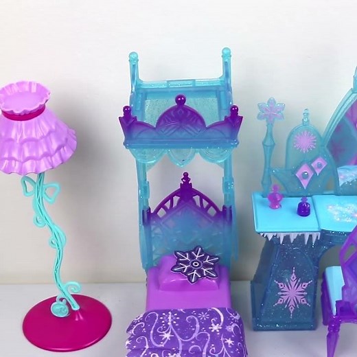 Pretty ! Frozen Queen Elsa's Style Bedroom Set Up, Cute Barbie Doll Bedroom #Dollstyle #Dollsworld