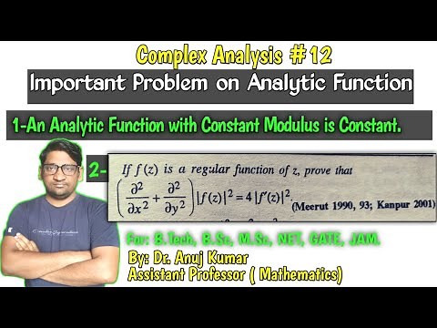 Analytic Function with Constant Modulus is Constant Proof | Analytic Function Theorems