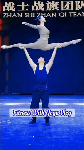 Gorgeous Couple's Acroyoga Dance ⭐ Fitness With Yoga Vlog ❣️#shorts #yoga #acroyoga #shortvideo