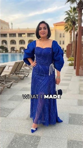 Custom Royal Blue Gown: From Sketch to Life 👗✨