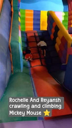 🐭Mickey Mouse Adventure! Rochelle & Reyansh Crawling & Climbing 🐭