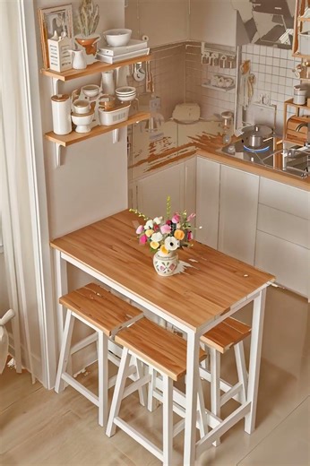 Cozy Small Kitchen with Functional Dining Layout