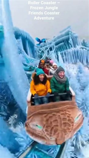 Roller Coaster–Frozen Jungle Friends Coaster Adventure#FrozenJungleAdventure#FamilyCoasterFun#Winter
